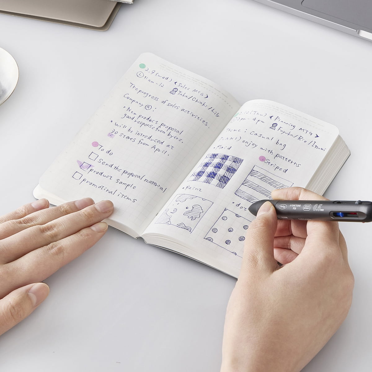 018 Editor's Series 1/2 Year Notebook Grid Black A6 Slim - 2 - Stálogy - Tidformera
