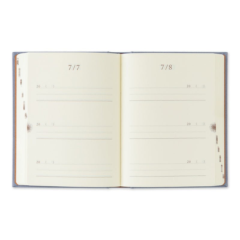 3 year diary Gate - Mini - Blue - Purple - 5 - Midori - Tidformera