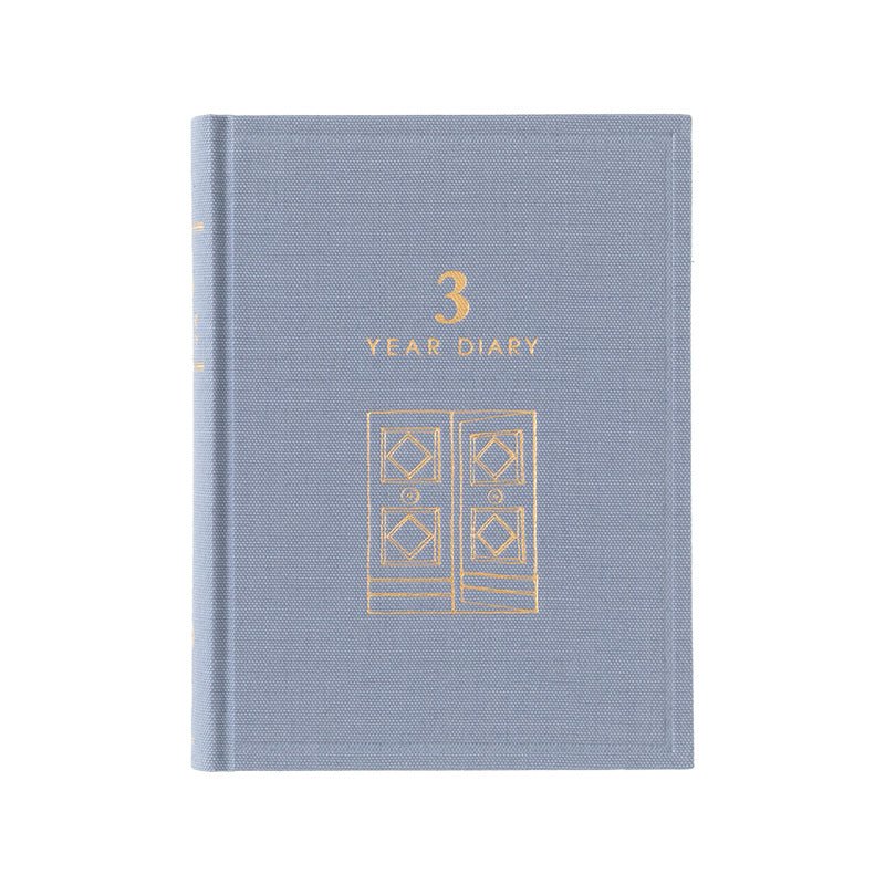 3 year diary Gate - Mini - Blue - Purple - 4 - Midori - Tidformera