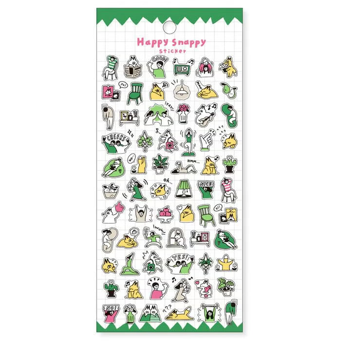 Stickers Happy Snappy - Green - 1