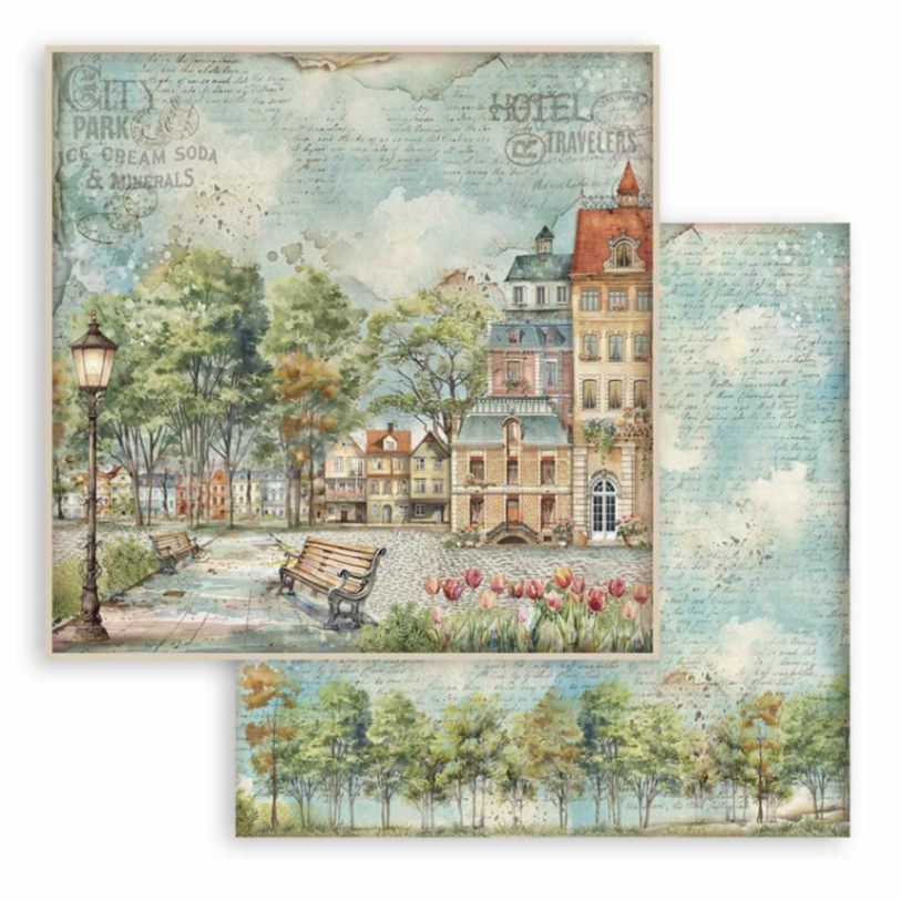Scrapbooking Paper - Double-Sided - Art of Traveling
