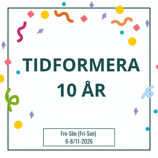 Tidformera fyller 10 år och firar det 6-8 november 2026.