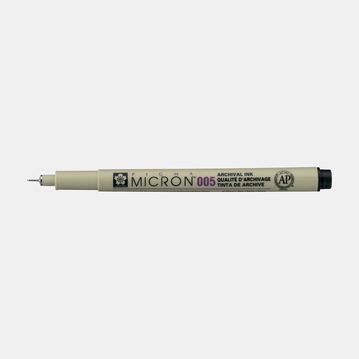 Pigma micron Fineliner Svart - 005 från Sakura - Bild på pennan utan lock - Tidformera
