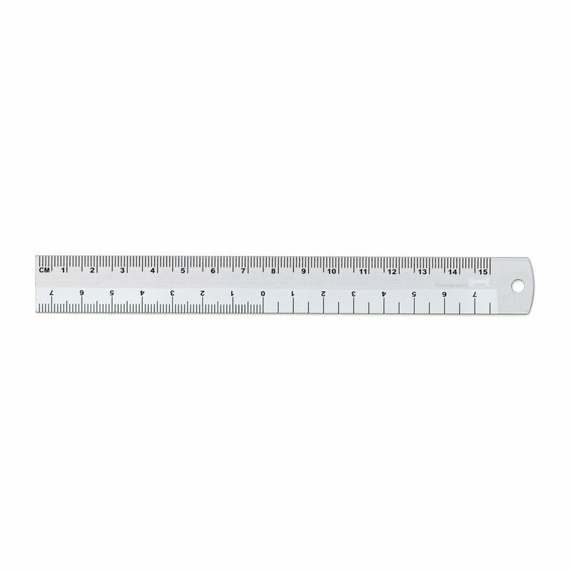 Aluminum Ruler White 15 cm - 1 - Hightide - Tidformera