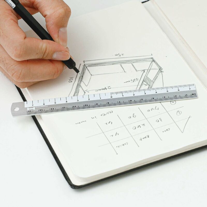 Aluminum Ruler White 15 cm - 2 - Hightide - Tidformera