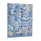 Anteckningsbok Blue Willow - Ultra Olinjerad Wrap från Paperblanks. Blå skrivbok med blåa blommor.- Tidformera