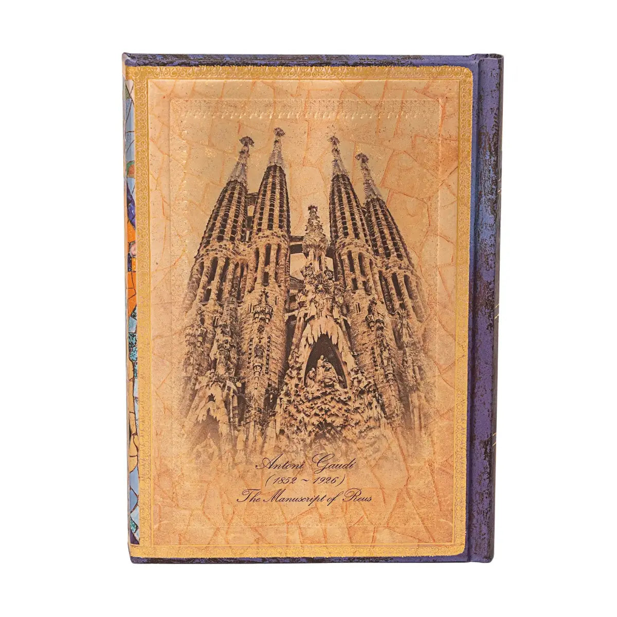 Anteckningsbok Gaudi The Manuscript of Reus - Midi Linjerad Wrap - 2 - Paperblanks - Tidformera