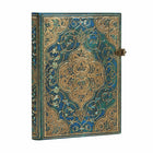 Turkos anteckningsbok Turquoise Chronicles - Midi Linjerad Hård pärm Knäppe från Paperblanks - Tidformera