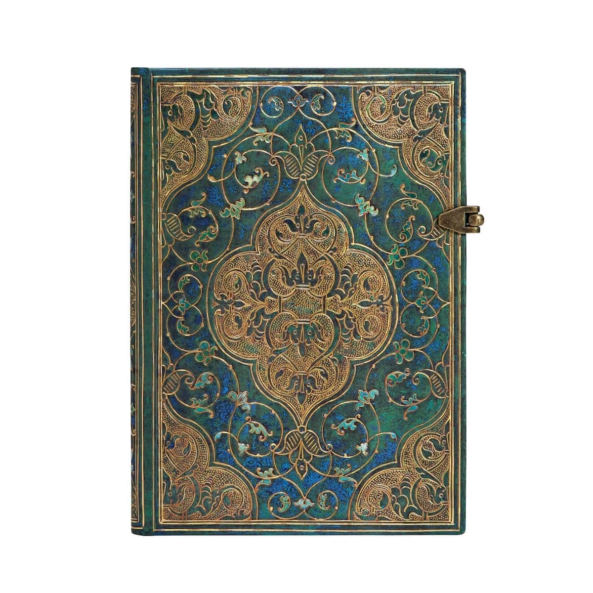 Anteckningsbok Turquoise Chronicles - Midi Linjerad Hård pärm Knäppe - 2 - Paperblanks - Tidformera