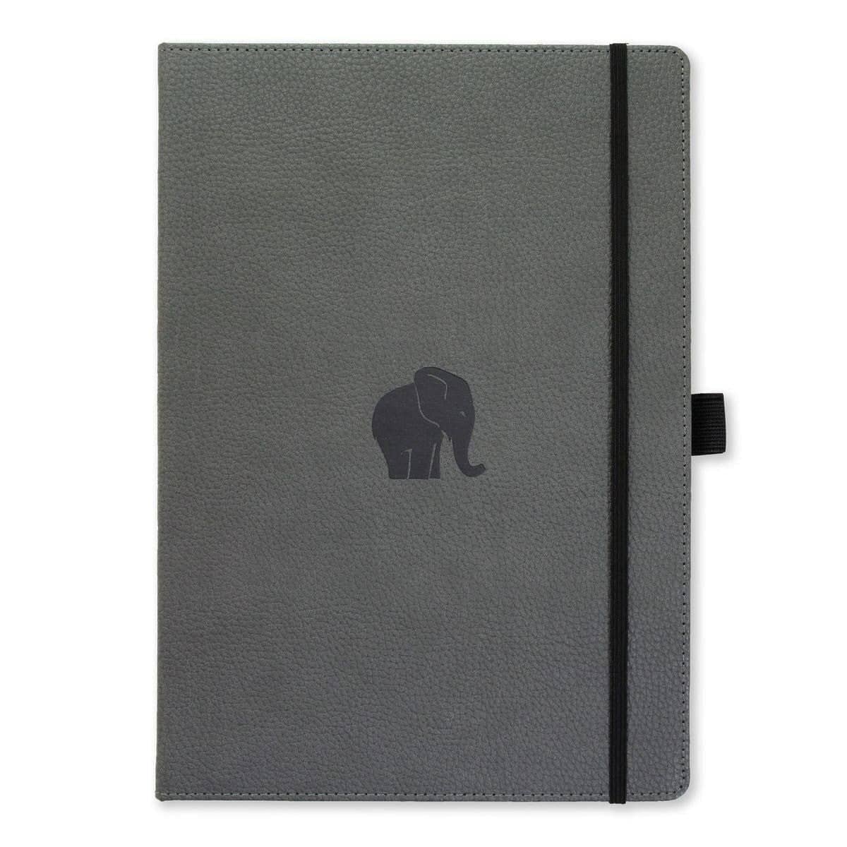 Anteckningsbok Wildlife Dotted A4 Grey Elephant frÄn Dingbats* - GrÄ anteckningsbok. Boken har svart gummiband för stÀngning samt pennhÄllare.
- Tidformera