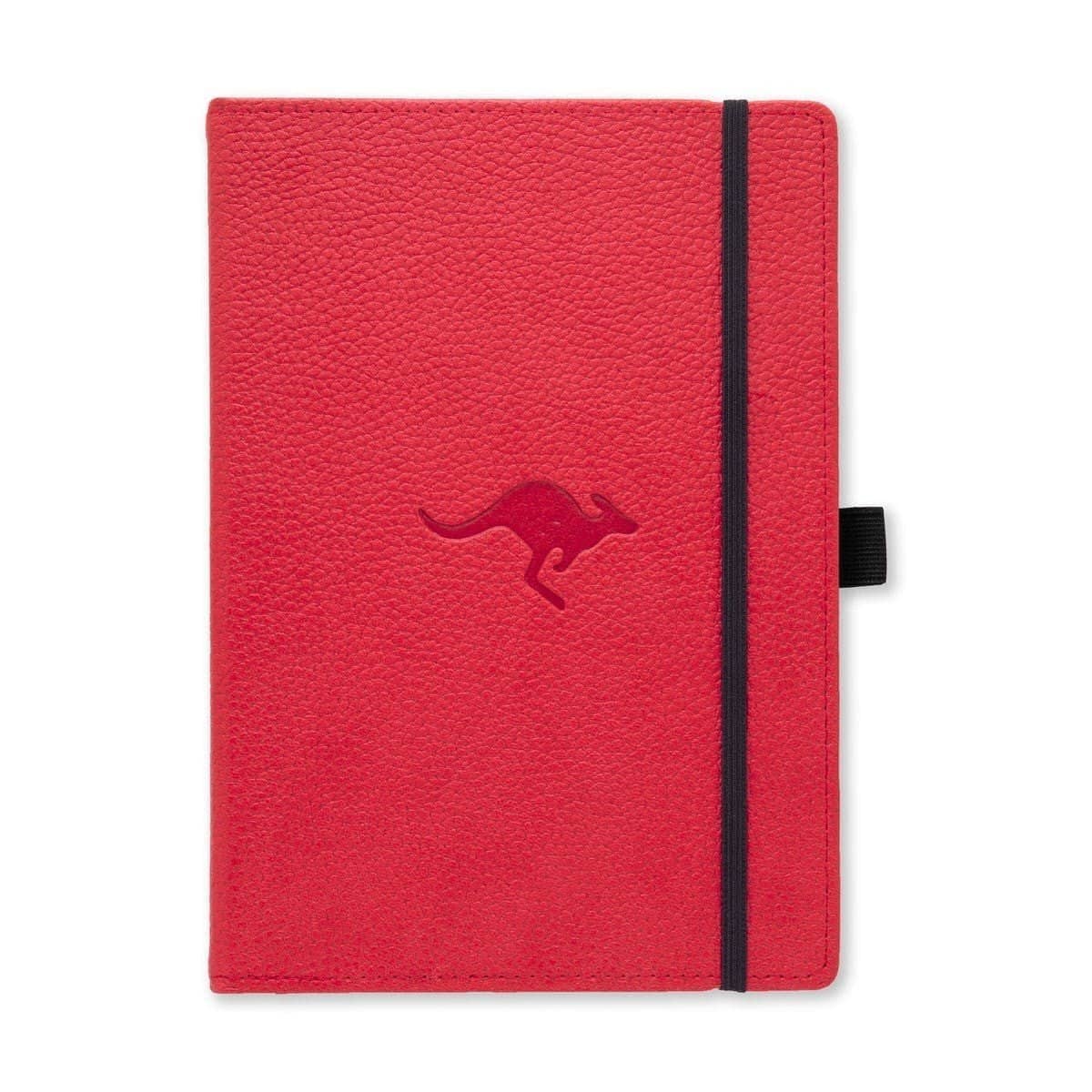 Anteckningsbok Wildlife Dotted A5 Red Kangaroo frÄn Dingbats* - Röd anteckningsbok med kÀnguru pÄ pÀrmen. Boken har svart gummiband för stÀngning samt pennhÄllare.
- Tidformera