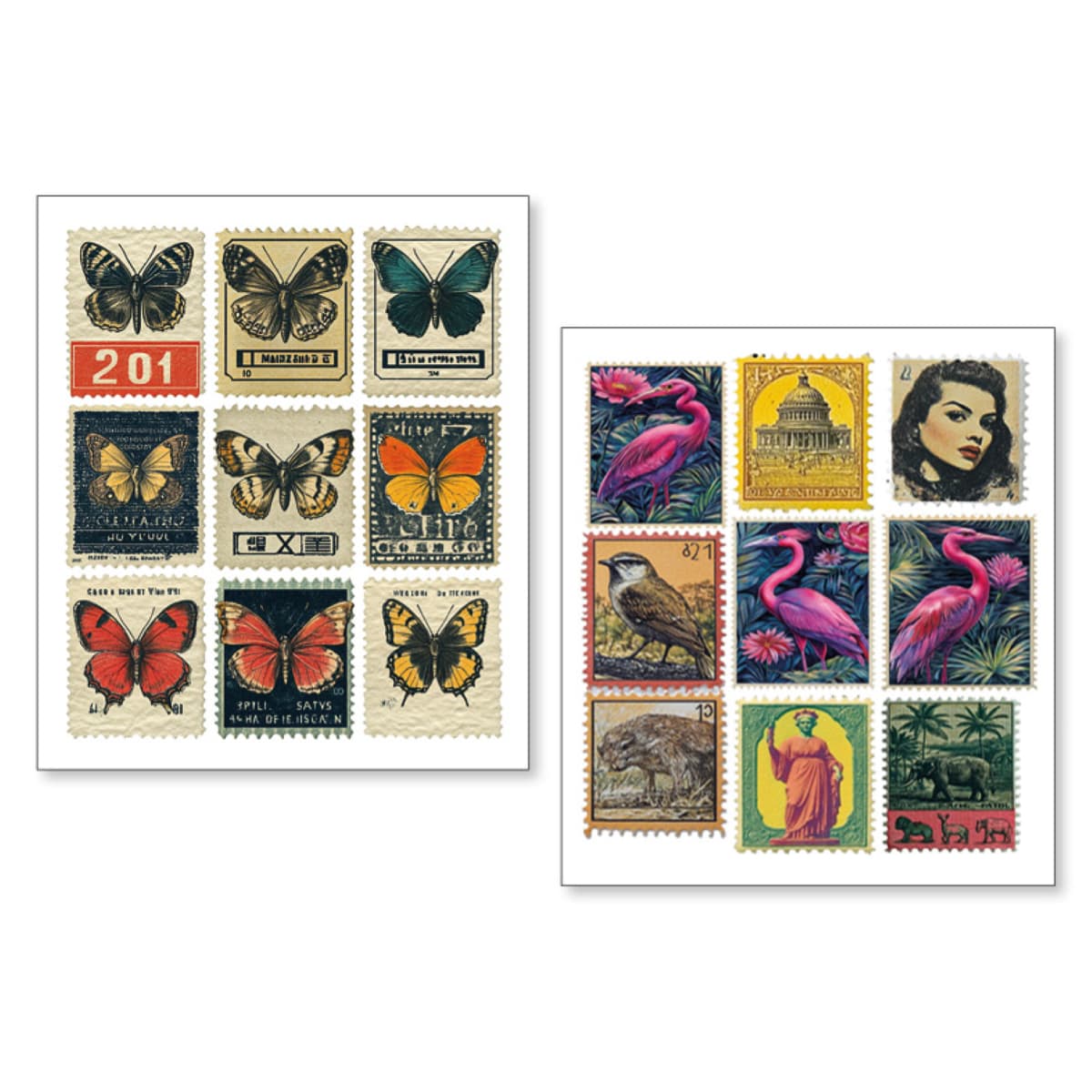Art stickers 14 x 12 10 - pack - Faraway mail - 3 - Ciao Bella - Tidformera