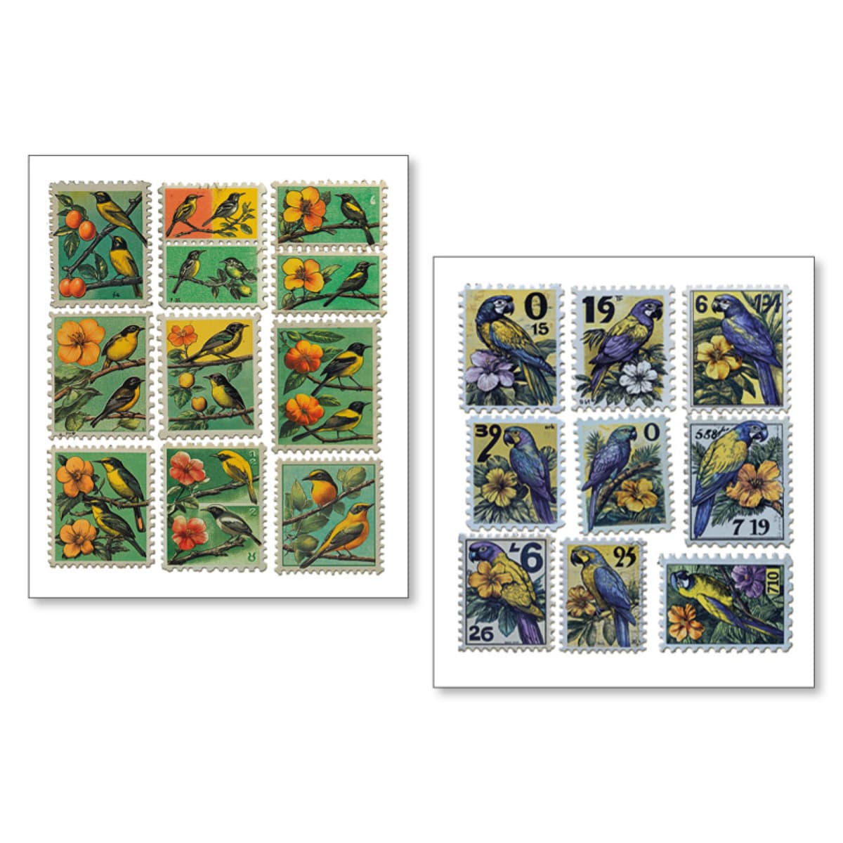 Art stickers 14 x 12 10 - pack - Faraway mail - 5 - Ciao Bella - Tidformera