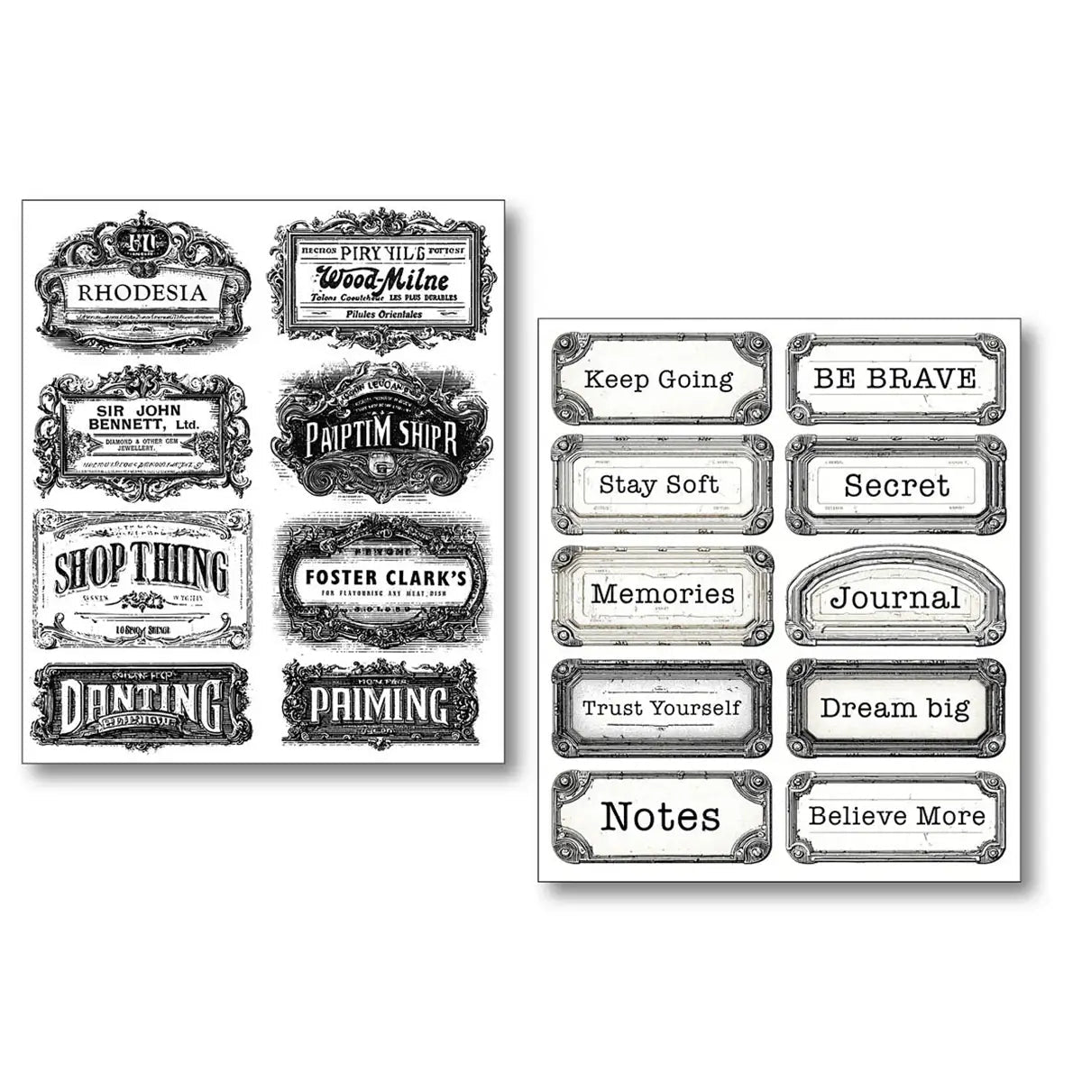 Art stickers 14 x 12 10 - pack - Lithographs - 4 - Ciao Bella - Tidformera