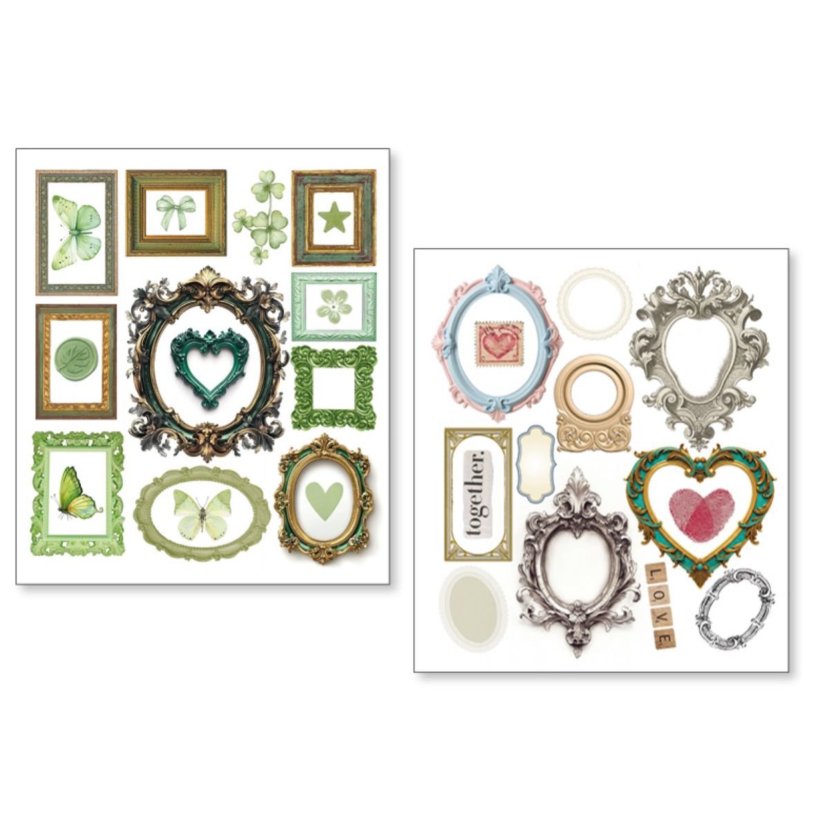 Art stickers 14 x 12 10 - pack - Whisper frames - 4 - Ciao Bella - Tidformera