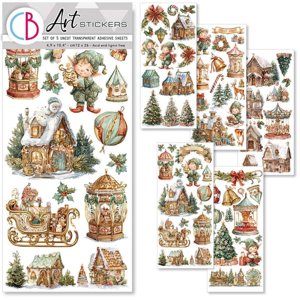 Art stickers 5 - pack - The Jolly Elfs - 1 - Ciao Bella - Tidformera