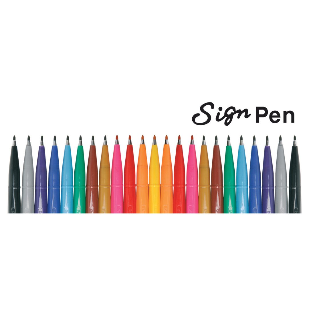 Brush Sign Pen - Fluorescent Blue - 2 - Pentel - Tidformera
