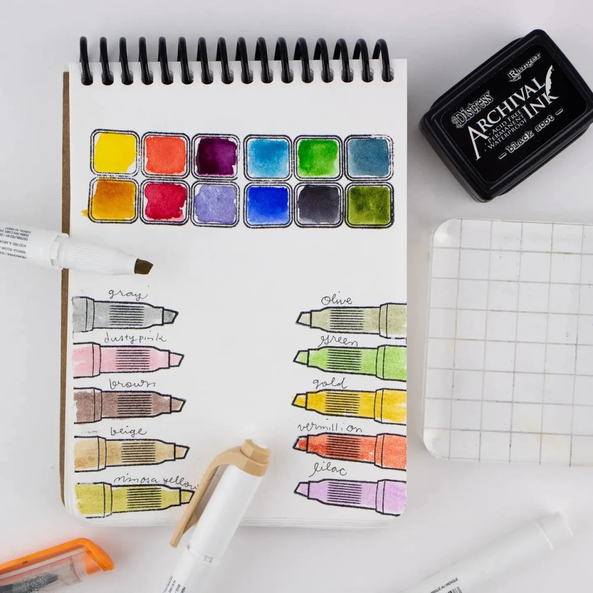 Clear Stamp Set - Art Supply Bin - 4 - The Well-Appointed Desk - Tidformera