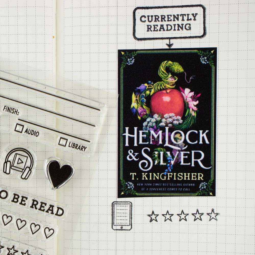 Clear Stamp Set - Book Tracker - 5 - The Well-Appointed Desk - Tidformera