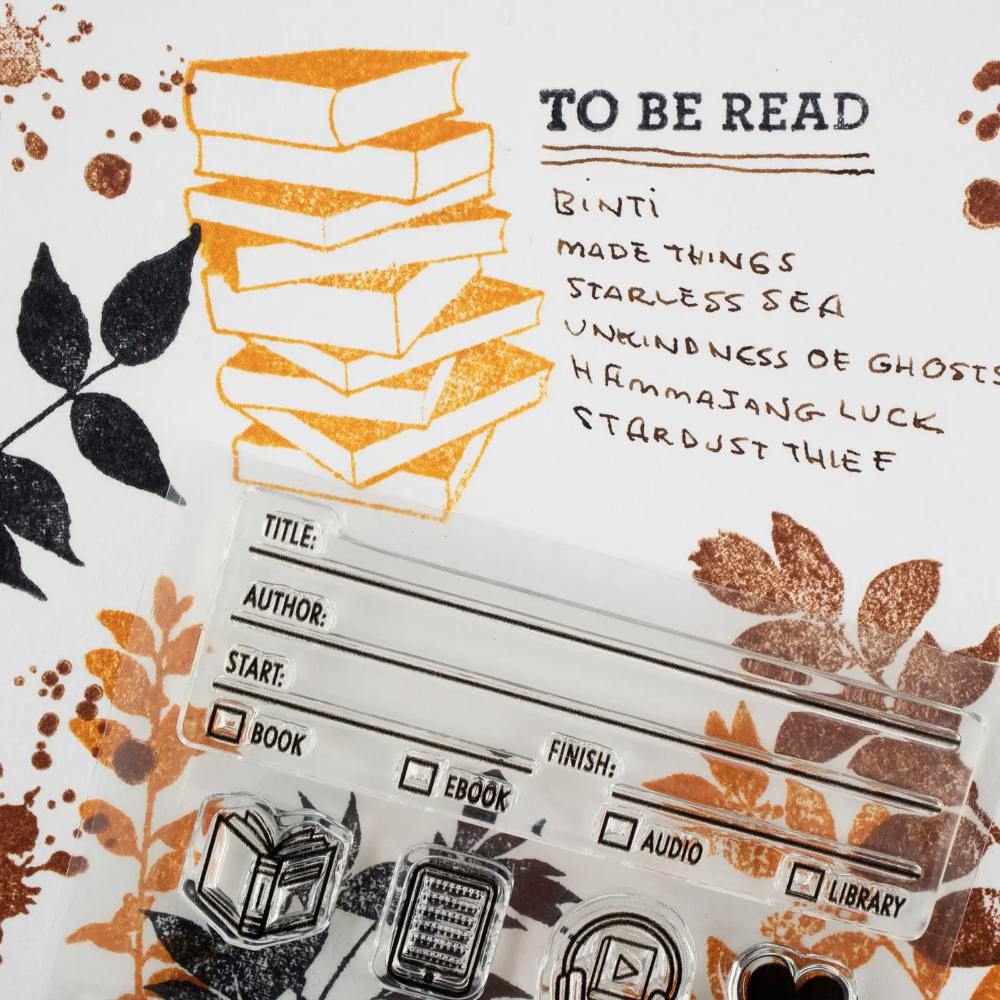 Clear Stamp Set - Book Tracker - 3 - The Well-Appointed Desk - Tidformera