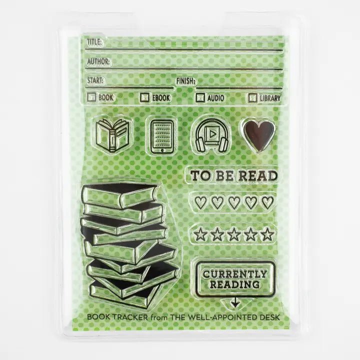 Clear Stamp Set - Book Tracker - 1 - The Well-Appointed Desk - Tidformera