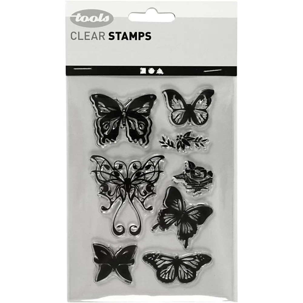 Clear stamps Fjärilar - 1 - Creotime - Tidformera