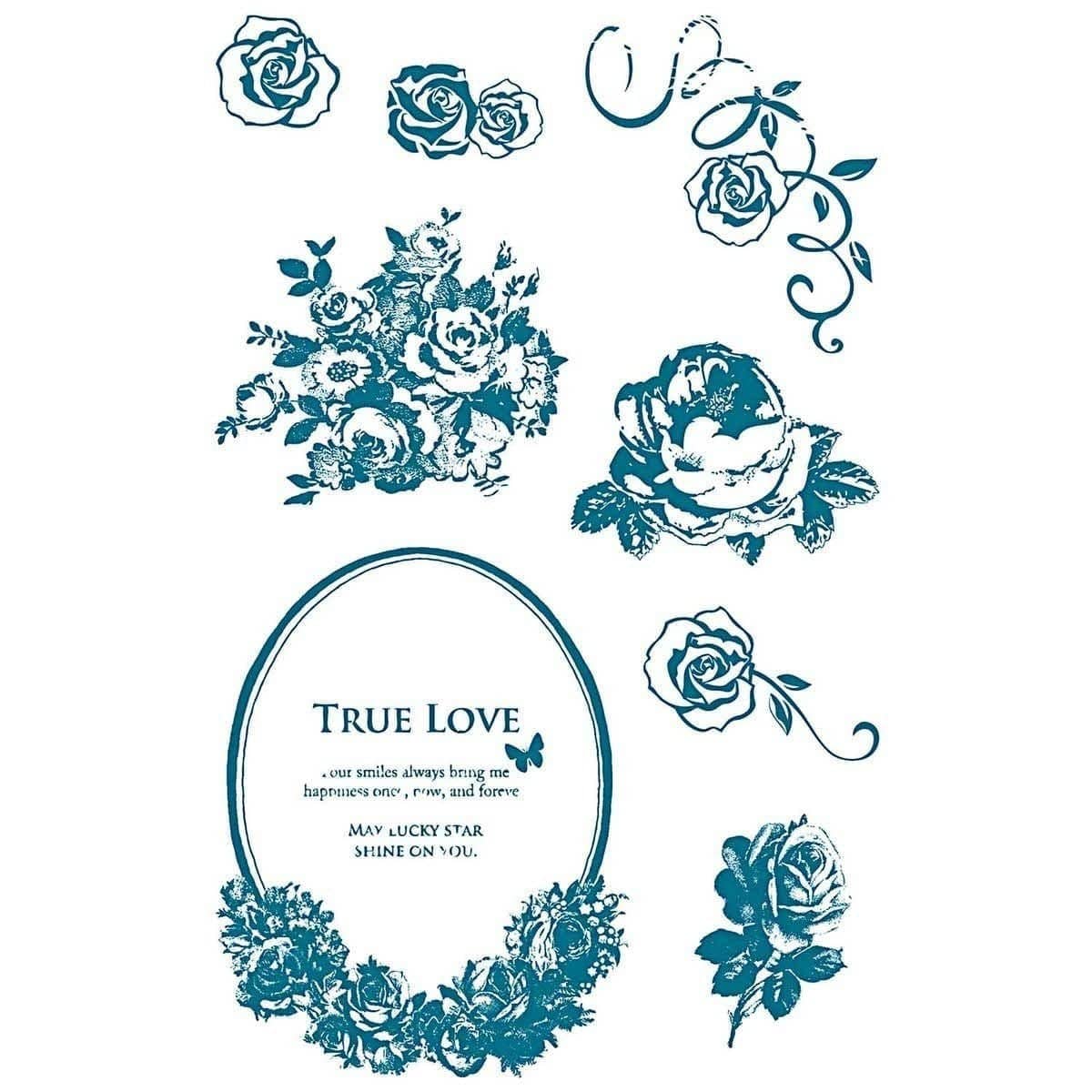 Clear stamps Vintage - Roses - 1 - Rico Design - Tidformera