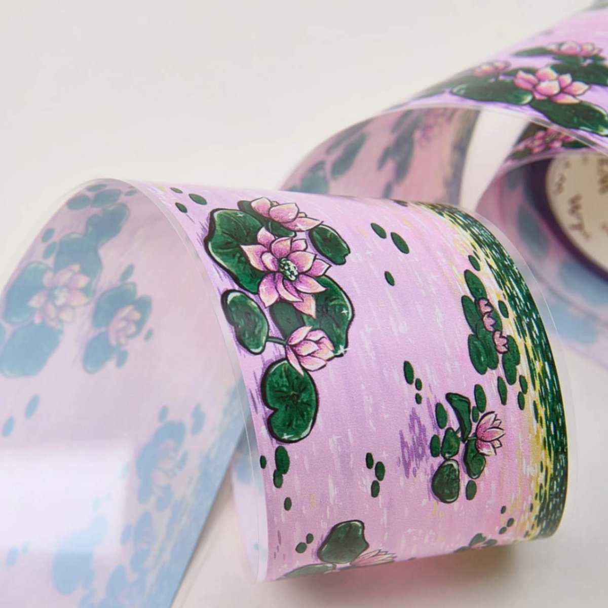 Clear Tape - Lotus Silhouette - 50 mm - 2 - Washi Tape Shop - Tidformera