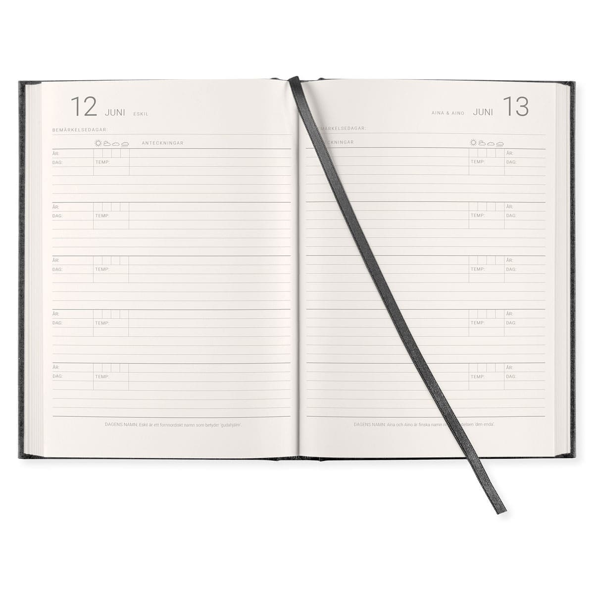 Dagböcker Paperstyle - Black 5 - år - 2 - Paperstyle - Tidformera