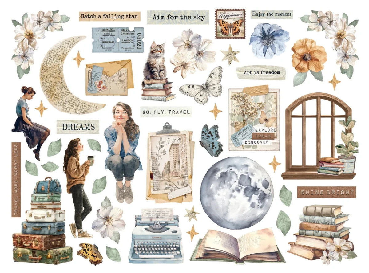 Die cuts - Assorted - Secret Diary - 2 - Stamperia - Tidformera