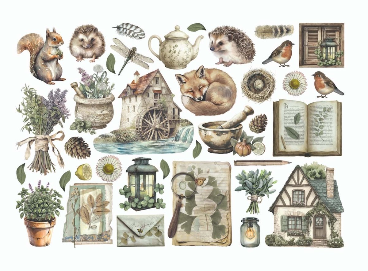 Die cuts - Herbarium Silvae - Adhesive - 2 - Stamperia - Tidformera