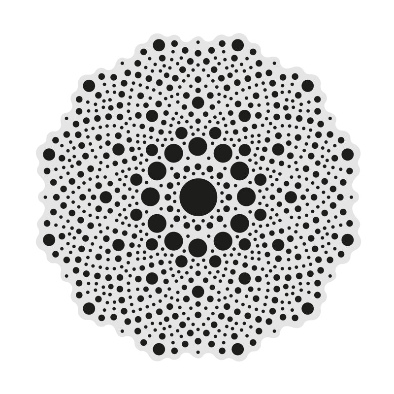 Dot Painting - Mdf - skiva och stencil - 10 cm - Napperon - 4 - Aladine - Tidformera