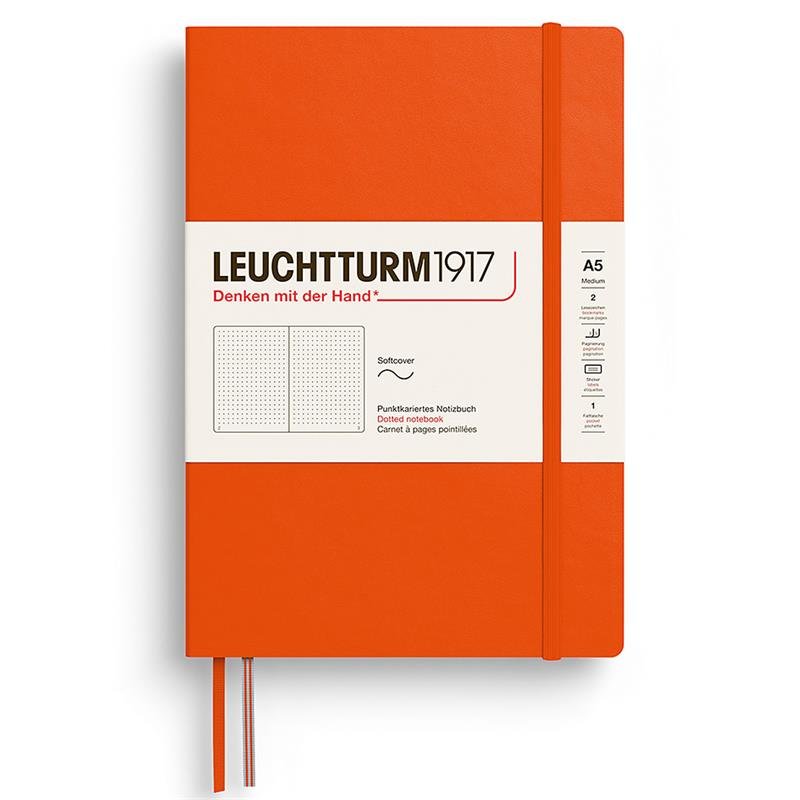 Dotted notebook Lt A5 Mjuk pärm Pumpkin - 1 - Leuchtturm1917 - Tidformera