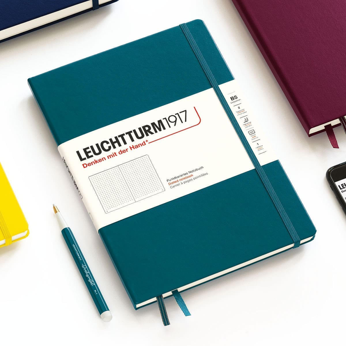 Dotted notebook Lt B5 Hård pärm Rising Sun - 4 - Leuchtturm1917 - Tidformera