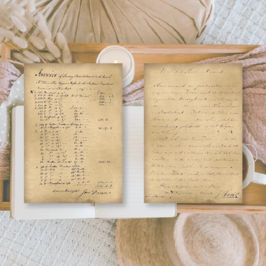 Ephemera Paper 7,4 x 10,5 - Written Records - 3 - Plan & Plot Studio - Tidformera