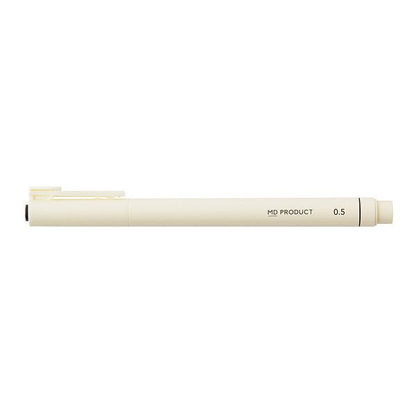 Fineliner MD Drawing Pen Black - 0,5 - 6 - Midori - Tidformera
