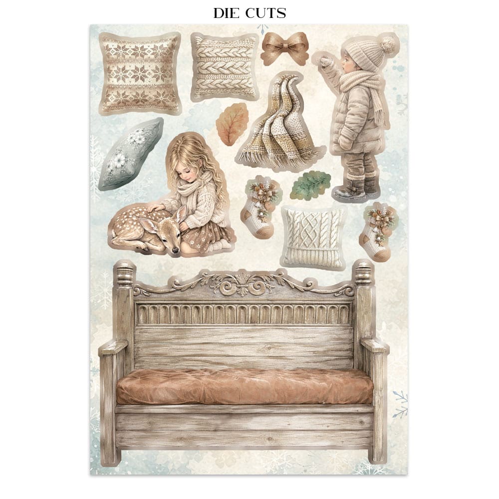 Focus points - Junk Journal - White Christmas - 10 - Stamperia - Tidformera