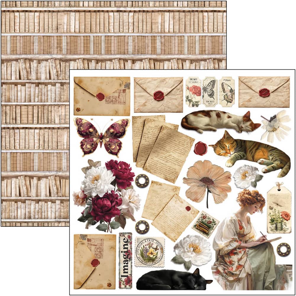 Fussy Cut Pad 24 - pack - Book Lovers - 5 - Ciao Bella - Tidformera