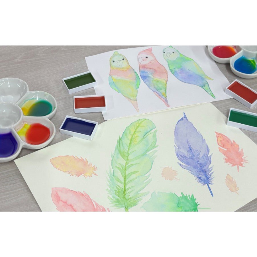 GANSAI TAMBI - Granulating colors 3 - 4 - ZIG Kuretake - Tidformera