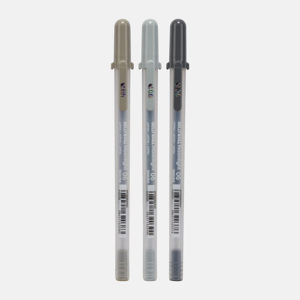 Gelly roll Gelpenna 3 - pack - Urban från Sakura. Tre pennor i färgerna brun, ljusgrå och mörkgrå. - Tidformera