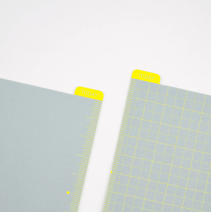 Hobonichi Pencil Board for A6 Size (Ice Gray x Yellow) - 2027 - 4 - Hobonichi Techo - Tidformera
