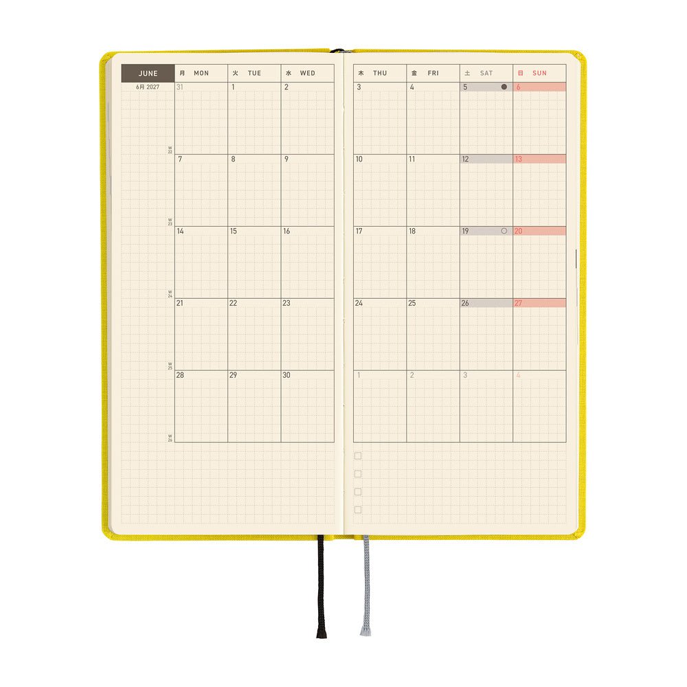 Hobonichi - Weeks Colors: Canaria Yellow - 2027 - 6 - Hobonichi Techo - Tidformera