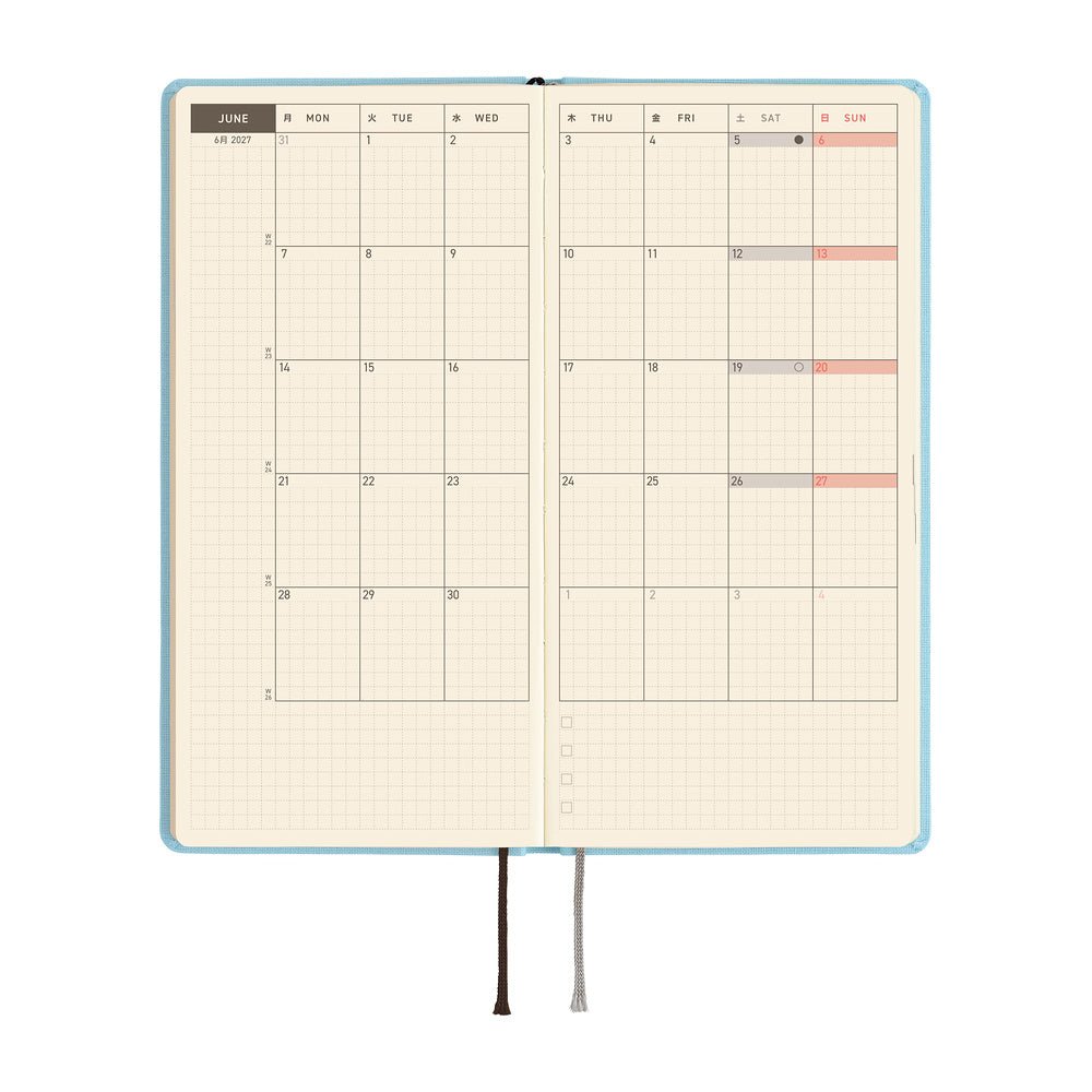 Hobonichi - Weeks Colors: Sea Glass - 2027 - 3 - Hobonichi Techo - Tidformera