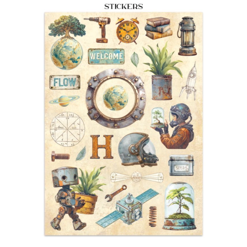 Junk Journal - A New Beginning - 19 - Stamperia - Tidformera