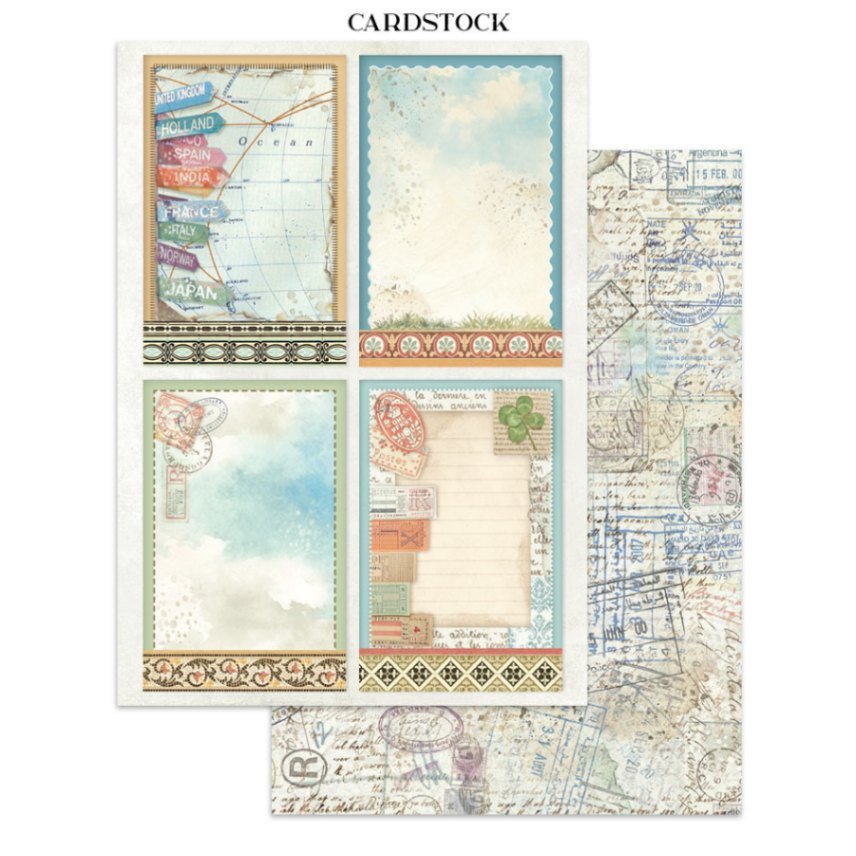 Junk Journal - Art of Travelling - 8 - Stamperia - Tidformera