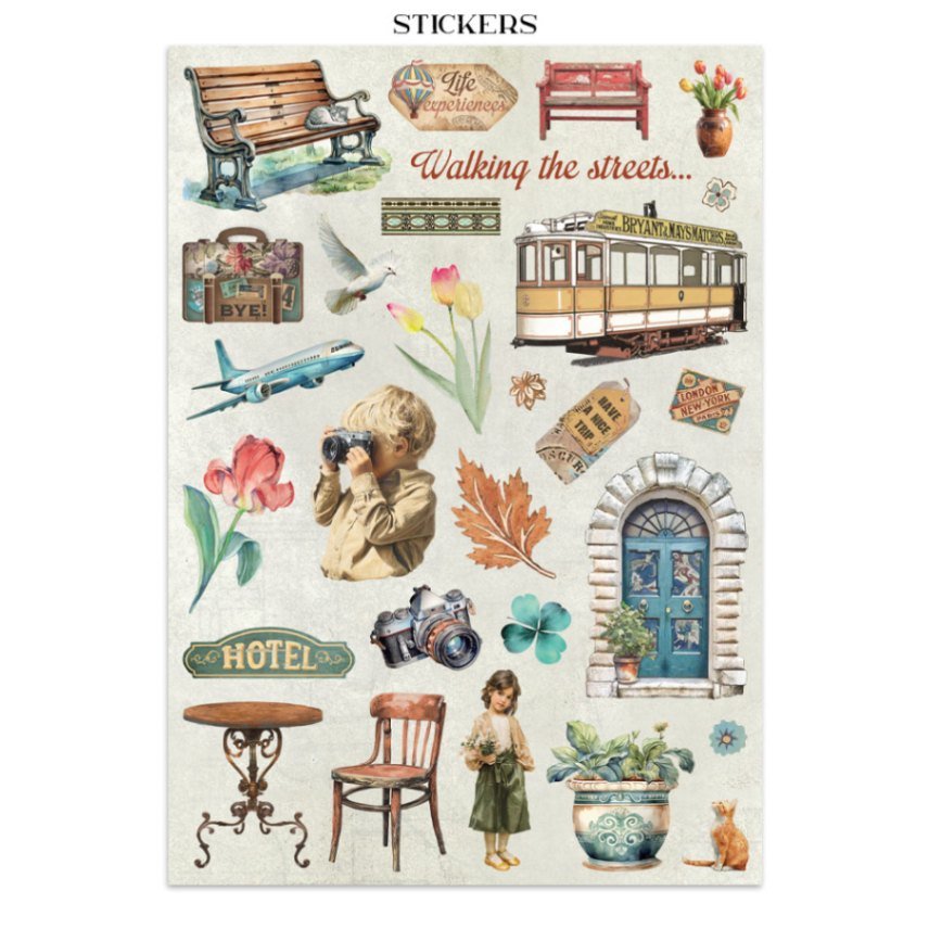 Junk Journal - Art of Travelling - 16 - Stamperia - Tidformera