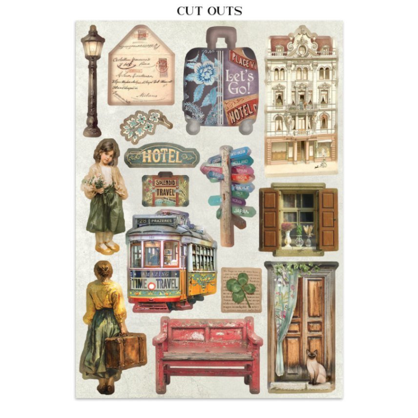 Junk Journal - Art of Travelling - 18 - Stamperia - Tidformera