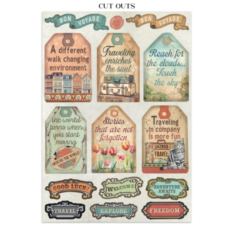 Junk Journal - Art of Travelling - 17 - Stamperia - Tidformera