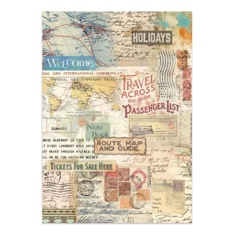 Junk Journal - Art of Travelling - 10 - Stamperia - Tidformera