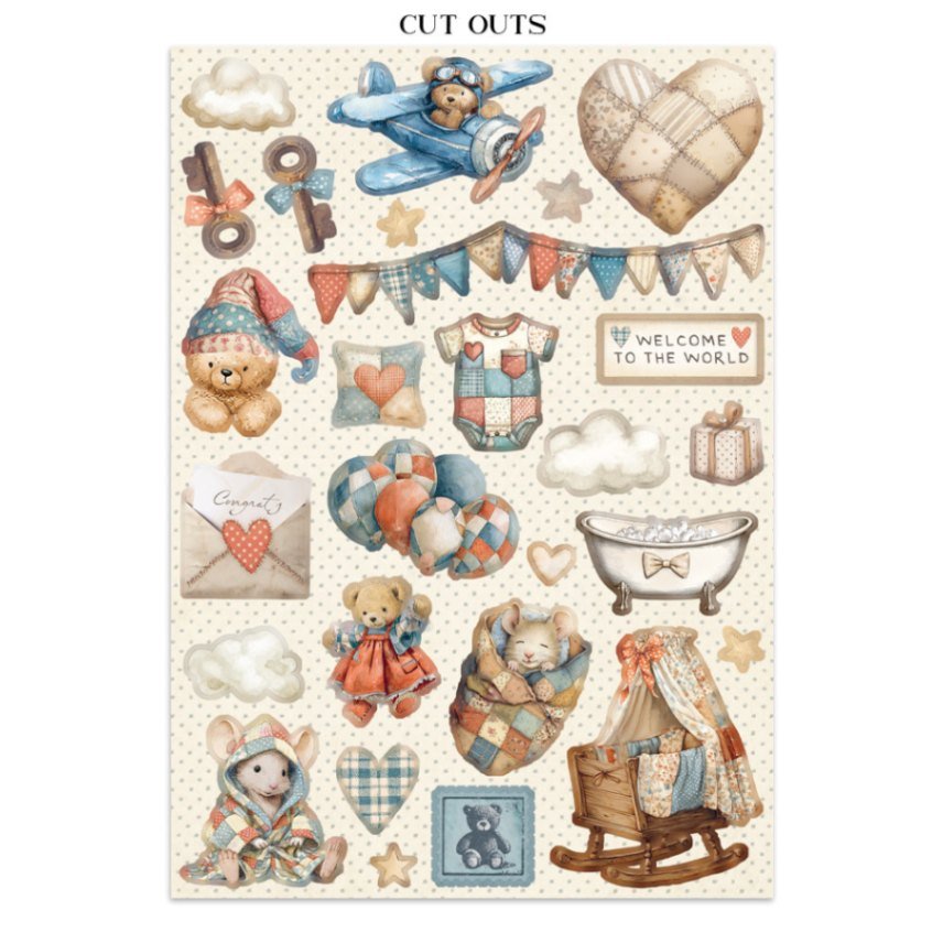 Junk Journal - Baby - 3 - Stamperia - Tidformera